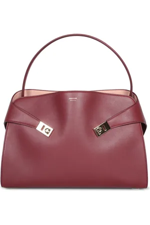 Salvatore Ferragamo Hug Large Mauve Handbag