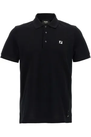 Fendi Ff Metallic Logo Polo Shirt