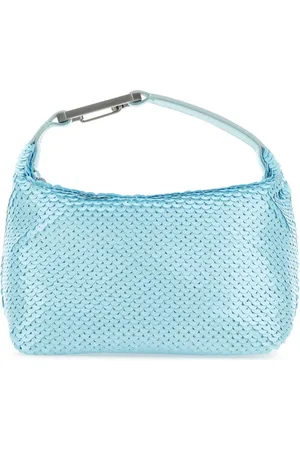 Eera Pastel Light-blue Sequins Moonbag Handbag
