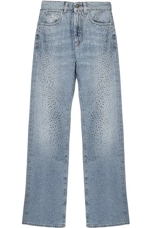 John Richmond Flare Jeans With Rhinestones