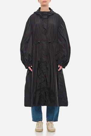 Simone Rocha Long Puff Sleeve Trapeze Parka W/ Button Placket