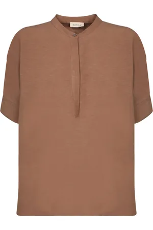 BLANCA Tobacco Linen Viscose Blouse