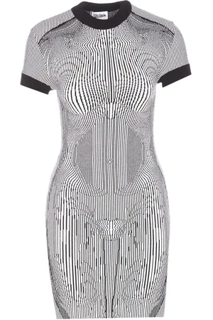 Jean Paul Gaultier The Short Morphing Pinstripes Dress