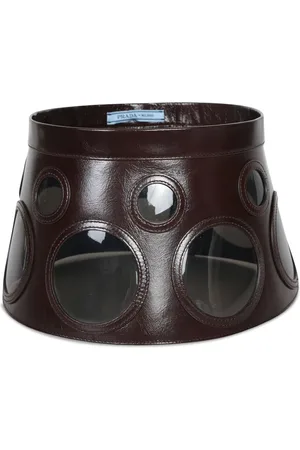 Prada Dark Brown Leather Hat