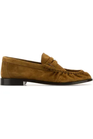 Saint Laurent Camel Suede Loafers