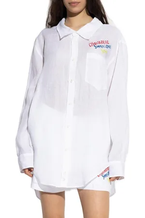 Dsquared2 Summer Lovers Embroidered Oversized Shirt