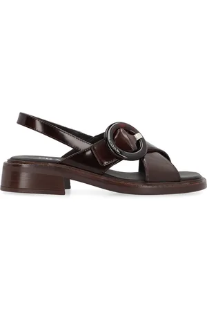 Prada Brushed Leather Sandals