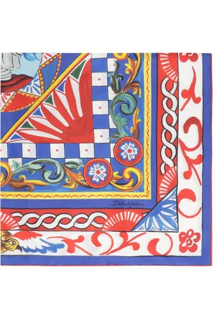 Dolce & Gabbana Printed Silk-twill Shawl