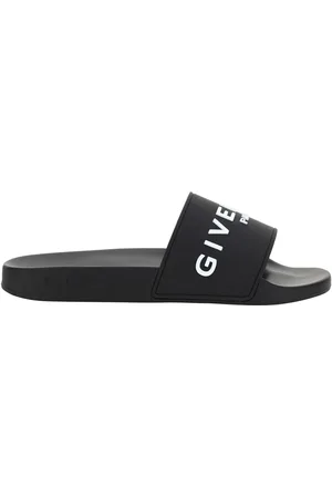 Givenchy Black Rubber Flat Sandal With Logo