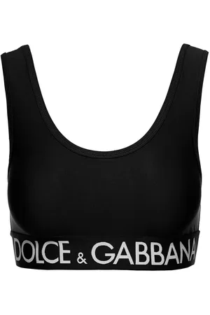 Dolce & Gabbana Sports Bra With Branded Band In Stretch Tech Fabric Woman