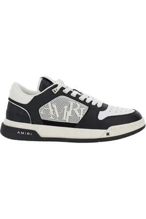 AMIRI Ma Quand Black And White Low Top Sneakers With Logo Patch On The Tongue And Logo Lettering On The Side In Leather Man
