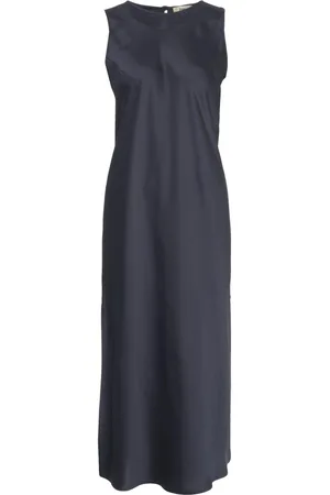 HERNO Satin Sleeveless Midi Dress