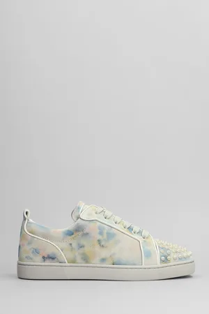 Christian Louboutin Louis Junior Spikes Sneakers In Suede