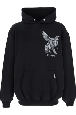 Represent Elegance Unicorn Hoodie With Logo Print On The Front And Maxi Print On The Rear In Cotton Man