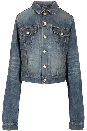 Balenciaga Collared Button-up Denim Jacket