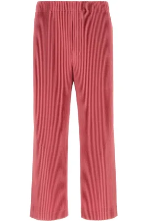 Issey Miyake Dark Pink Polyester Pant
