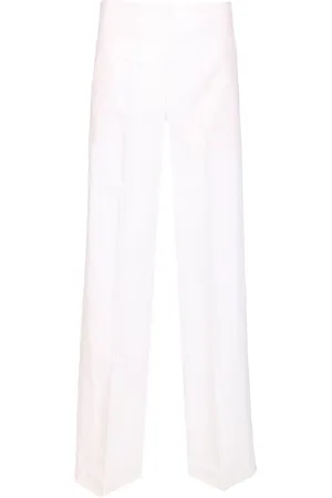 FORTE FORTE Forte_Forte Viscose Cotton Twill Straight Leg Pants