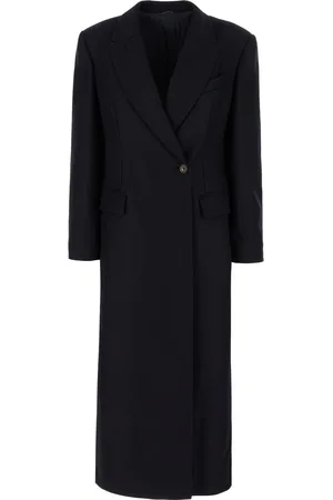 Brunello Cucinelli Midnight Blue Wool Coat
