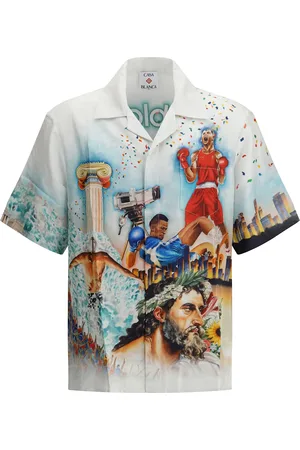 Casablanca Cuban Short Sleeve Silk Shirt