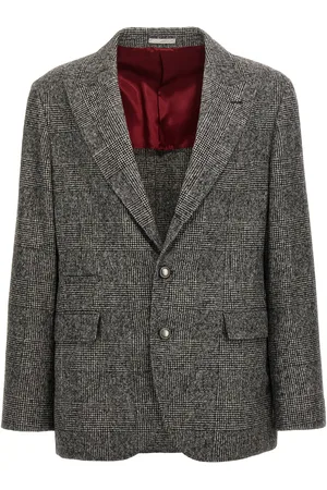 Brunello Cucinelli Check Single-breasted Blazer