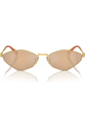 Miu Miu Mu 56zs Gold Sunglasses