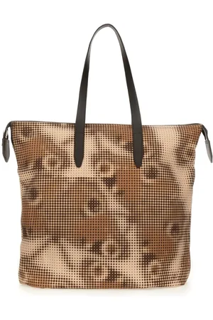 DRIES VAN NOTEN Printed Cotton Denim Tote Bag