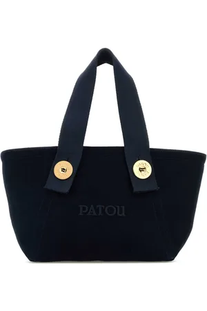 Patou Navy Blue Canvas Trapeze Handbag