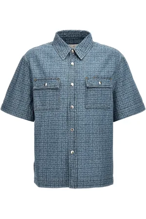 Givenchy Short Sleeves Boxy Fit Denim Shirt