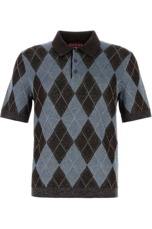 Gucci Embroidered Wool Blend Polo Shirt