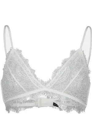 ANINE BING Triangle Cup Sheer Lace Bra