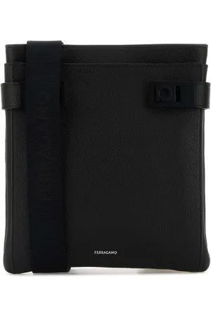 Salvatore Ferragamo Black Leather Crossbody Bag