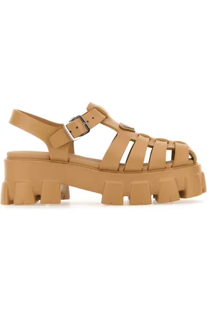 Prada Camel Rubber Sandals