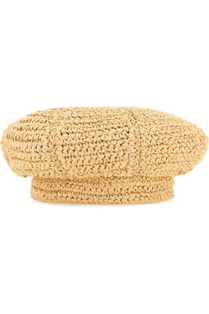 Prada Beige Rafia Baker Boy Hat