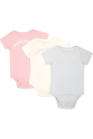 Palm Angels Bodysuit Set For Baby Girl With Logo