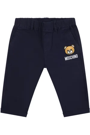 Moschino Trousers For Baby Boy With Teddy Bear And Logo