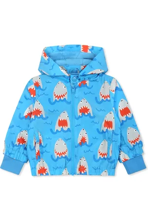 Stella McCartney Windbreaker Jacket For Baby Boy With Shark Print