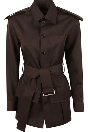 Burberry Belted Buttoned Jacket