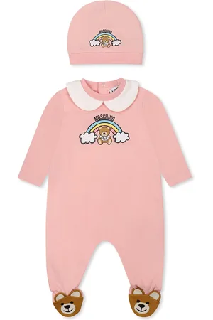 Moschino Babygrow Set For Baby Girl With Teddy Bear