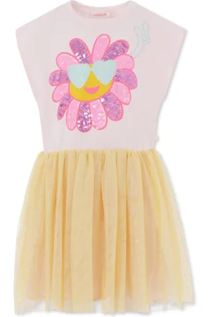 Billieblush Multicolor Dress For Girl With Flower