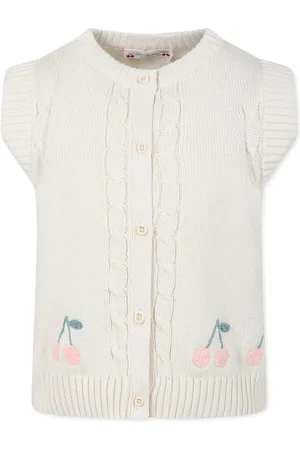 BONPOINT Vest Sweater For Girl With Cherries