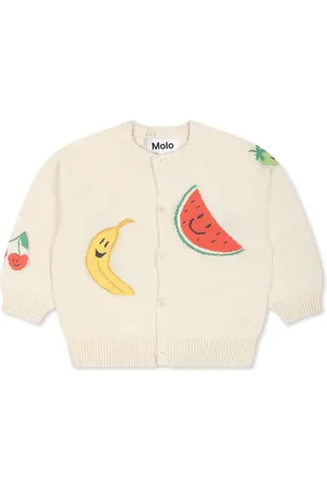 Molo Ivory Cardigan For Babykids With Fruits