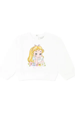 MONNALISA Sweatshirt For Baby Girl With Alice In Wonderland