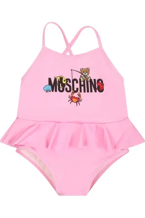 Moschino One Piece Swimsuit For Baby Girl With Logo
