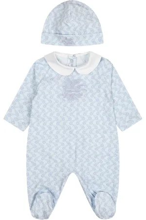 Etro Light Blue Set For Baby Boy With Logo