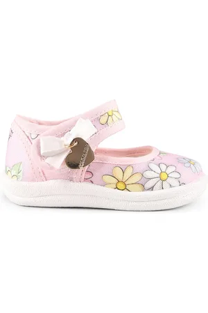 MONNALISA Ballet Flats For Girl With Daises