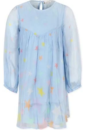 Stella McCartney Light Blue Dress For Girl With Stars