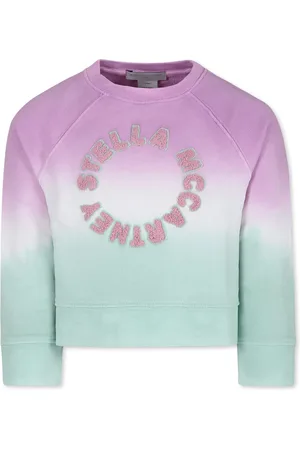 Stella McCartney Purple Sweatshirt For Girl With Logo