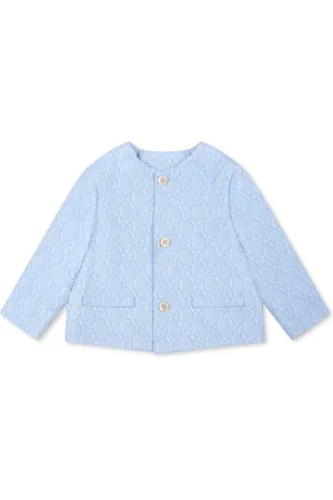 Gucci Light Blue Jacket For Baby Boy With Gg