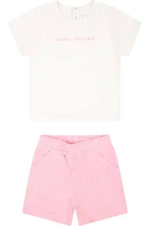 Marc Jacobs Pink Set For Baby Girl With Logo