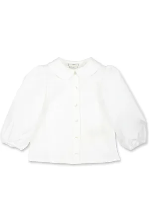 Fendi Shirt For Baby Girl With Embroidered Roma Logo